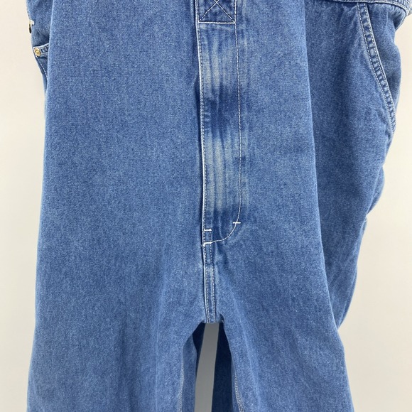 Berne Denim Bib Overalls Tag 48x30 Actual 46x26 Blue Workwear Chore Utility - Picture 6 of 16